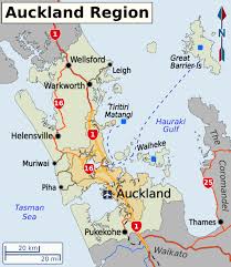 It is also the country's commercial hub and the chief sea port. Auckland Region Map Karte Von Auckland Region Neuseeland