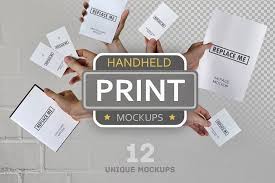 Handheld Print Mockups 41723 Mock Ups Design Bundles Print Mockup Mockup Psd Psd Mockup Template