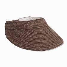 Scala Straw Braid Large Brim Sun Visor Hat In Brown Outfit Accessories Sun Visor Hat Visor Hats