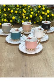 Acar 6 Kisilik Soft Renkli Mat Dokulu Fincan Takimi Trendyol 2020 Fincan Dekor Ev Dekoru