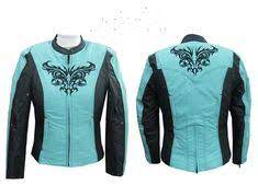 Women S Motorcycle Jackets Turquoise Textile On Sale Now