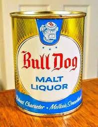 8oz Flat Top Bull Dog Malt Liquor From Los Angels 1956 Beer Company Beer Memorabilia Beer Steins