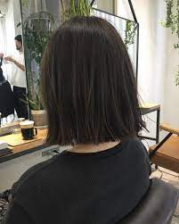 切りっぱなしボブ ハイライト グラデーションカラー ハイライト ボブ 髪型 ロング ボブ