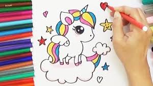How To Draw A Cartoon Unicorn Cute And Easy Bodraw Easy Drawings Unicorn Drawing Drawing Tutorial