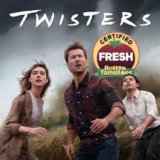 Twisters is now Certified Fresh at 77% on the tomatometer, with 91 reviews.  : rboxoffice