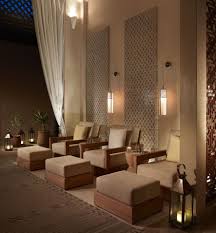 Foot Massage Room Lanterns On Floor Curtain Can Be Tied Back Spa Room Decor Spa Lounge Spa Decor