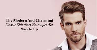Great for men with angular faces, the piecey but flat look features short sides that rest beneath long strands of straight hair. 2 Variations To Style The Classic Side Part Hairstyle Men S Hairstyles
