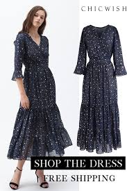Glory Of Love Star Printed Maxi Dress In Navy Fashion Bombshell Dress Printed Maxi Dress