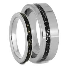 Matching his and hers titanium wedding bands. Wedding Ring Sets Jewelry By Johan
