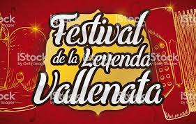 Banner With Crown And Accordion In Hand Drawn Style With Golden Vallenatos Y Leyendas