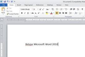 Belajar Microsoft Word 2010 Untuk Pemula Belajar Office