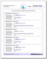 Let's do an example with 7 numbers (see right image). Mean Median Mode And Range Worksheets