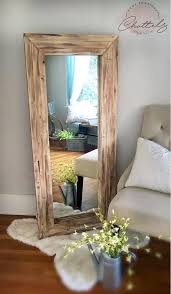 The aoou full length mirror with jewelry cabinet has an appealing door/wall mounted design. Full Length Mirror Wall Mirror Floor Rustic Mirror Corner Decor Farmhouse Rh Diy Finish Floor Mirror Living Room Corner Decor Floor Mirror Decor