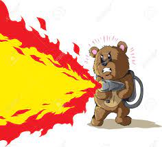 火炎放射器クマのイラスト素材・ベクター Image 30686152