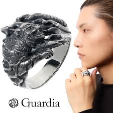 Guardia ガルディア 白虎 リング 指輪 11〜30号 メンズリング シルバー 虎 トラ タイガー 四神 四神獣 四聖獣 西 モチーフ  アクセサリー お守り : gu-kmr-007 : 新宿銀の蔵 シルバーアクセサリー