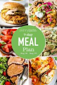 Fish tacos with creamy chipotle sauce and pico de gallo. 7 Day Healthy Meal Plan August 16 22 Skinnytaste