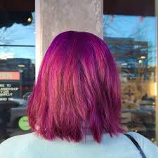 Half pink, half purple hair with asymmetrical part. 50 Gorgeous Short Purple Hair Color Ideas And Styles For 2021