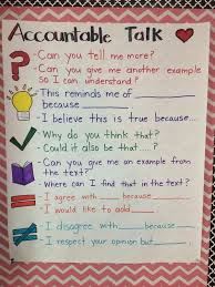Accountable Talk Accountable Talk Anchor Chart Reading Anchor Charts Accountable Talk