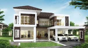 Notice the covered back porch. Four Bedroom Two Storey House And 2 Car Garage House And Decors