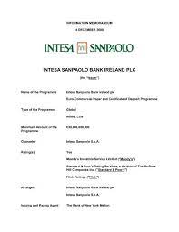 Inoltre, trova nelle vicinanze banca a terni. Intesa Sanpaolo Bank Ireland Plc