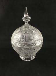 Check spelling or type a new query. Lot Art Vintage Heavy Cut And Etched Crystal Candy Dish With