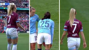 Thong show Manchester City (W) vs West Ham (W) Women's FA Cup Final Alisha  Lehmann - YouTube