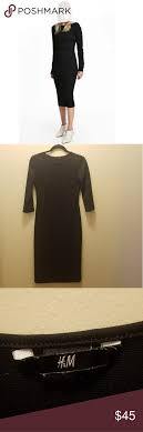 H M D R E S S Black Long Sleeve Midi Dress Clothes Design Hm Dress