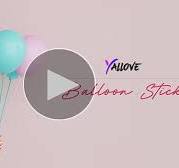 Amazon.com: YALLOVE Paper Balloon Sticks Set of 100, Colored ...