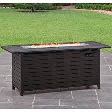 Patio Garden Rectangular Gas Fire Pit Gas Firepit Outdoor Fire Pit Designs