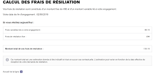 Il existe des simulateurs vous permettant d'estimer les frais de résiliation de votre forfait mobile si vous voulez résilier votre abonnement avant la date d'échéance. Estimation Frais De Resiliation Abusif Sfr