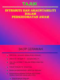 Isu etika dalam perhubungan awam. Integriti Dan Akauntabiliti Dlm An Awam