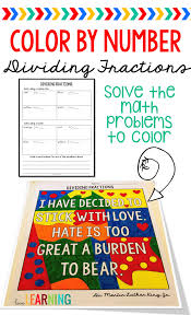 This Activity Incorporates Division Of Unit Fractions Coloring And Dr Martin Luther King Unit Fractions Elementary School Math Activities Teaching Fractions
