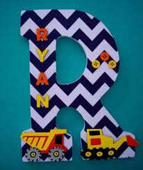 Construction Trucks Wood Letters Wall Letter Nursery Etsy Boy Decor Letter Nursery Decor Nursery Decor Boy