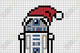 R2d2 Star Wars Christmas Pixel Art Pixel Art Star Wars Christmas Star Wars Blanket