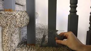 To do this, sand your banister lightly and use painter's tape to protect your walls. How To Paint Spindles On A Carpeted Staircase Youtube