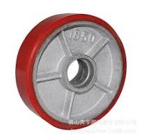 8068 8070 TPU Red Fork Lift Wheels Double Bearing with Wear Resisting