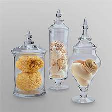 Alibaba.com offers apothecary candy buffet jars in a variety of materials such as glass, ceramic. Essential Home Clear Glass Decorative 3 Piece Apothecary Jars Set For Wedding Candy Buffet Centerpiece Or Beautiful Home Decor Storage Jars Buy Online In Dominica At Dominica Desertcart Com Productid 22062421