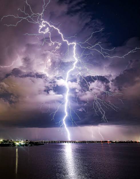 FLORIDA LIGHTNING! ⚡️ Incredible, electric sky last night with bolts in  every direction from Palmetto to Bradenton. Credit: Jeremy Lebarre