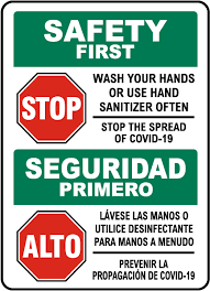 Download a free preview or high quality adobe illustrator ai, eps, pdf and high resolution jpeg versions. Bilingual Safety First Wash Your Hands Use Hand Sanitizer Sign D6243bi By Safetysign Com