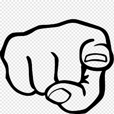 Black And White Pointer Finger Index Finger Hand Pointing Free Png In 2020 Finger Hands Hand Outline Pointing Hand