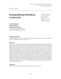 Everyone wants to score a deal on travel, but price is just one factor to consider when booking an unforgettable check city apps or area websites to find out what's new and what events are happening during your stay. Pdf Brand Positioning Of Kota Bharu As Islamic City