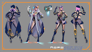 artstation 未来女警 ma kun character design sci fi costume artwork