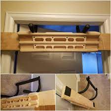 By using a fingerboard you want to push your climbing skills to the next level, preferably at home or during lunch break? Diy Doorway Hangboard Climbing Hangboard Diy Climbing Wall Rock Climbing Workout
