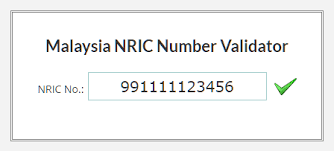 Extra security when shopping online using a pc smart card reader and an online wallet and a ticketing. Malaysia Nric Validator