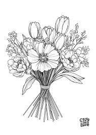 Flower Coloring Pages for Adults (Free Printable)