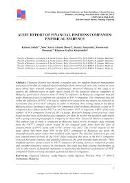 Section 26b of the financial reporting act of 1997 allows foreign companies that are listed on the malaysian stock exchange to use internationally recognized accounting standards such as those issued by the. Pdf Audit Report Of Financial Distress Companies Empirical Evidence