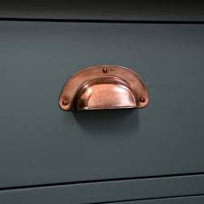 Pressed Copper Cup Handle Aged Kitchen Door Handles Copper Cup Handles Copper Kitchen
