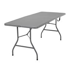 Cosco 72 In Gray Plastic Folding Banquet Table 14777gry1 The Home Depot Folding Table Foldable Table Grey Table