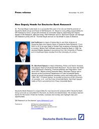 New Management Committee For Deutsche Bank Research
