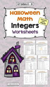 Halloween Integers Worksheets Integers Worksheet Integers Multiplying And Dividing Integers
